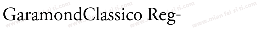GaramondClassico Reg字体转换